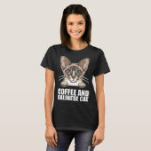 T-shirt Café et chat balinais (Devant entier)