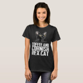 T-shirt Café et chat rex cornique (Devant entier)