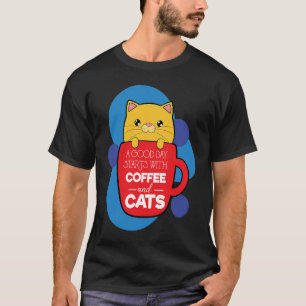 T-shirt café et chats Mocha espresso cappuccino breakfa