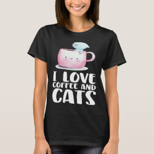 T-shirt Café et chats Mug à chat Tasse de café pour chat