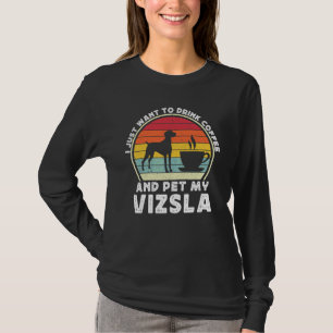T-shirt Café et chien Vizsla Caféine Vizsla Papa Maman 1