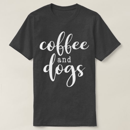 T-shirt Café et Chiens (3) (Design devant)