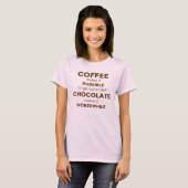 T-shirt CAFÉ et chocolat (Devant entier)
