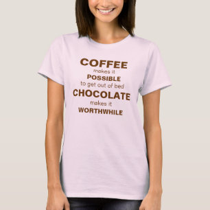 T-shirt CAFÉ et chocolat