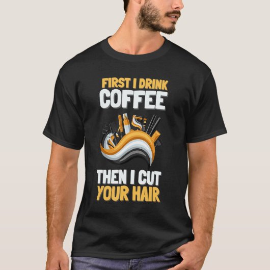 T-shirt Café Et Coiffeur Coiffeur Et Aesthe (Devant)