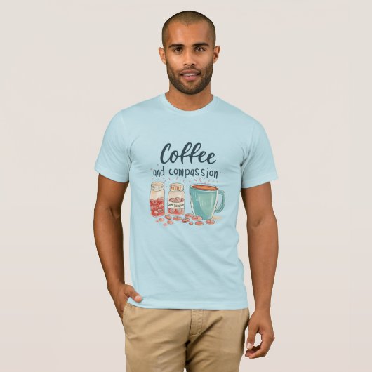 T-shirt café et compassion (Devant entier)