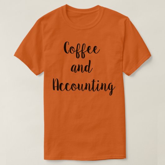T-shirt Café et comptabilité (Design devant)