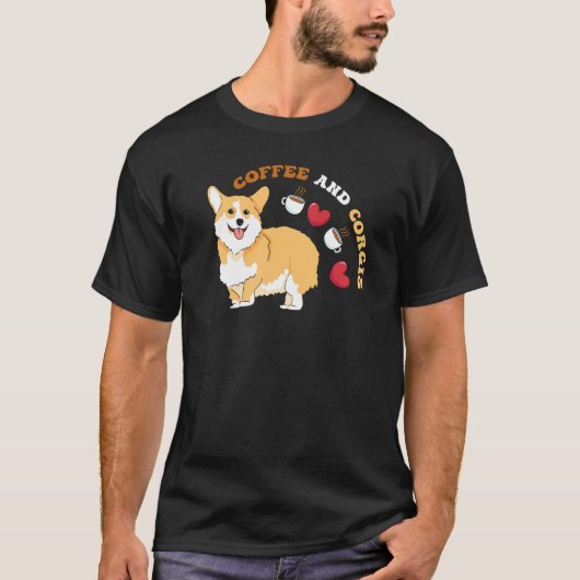 T-shirt Café Et Corgis (Devant)