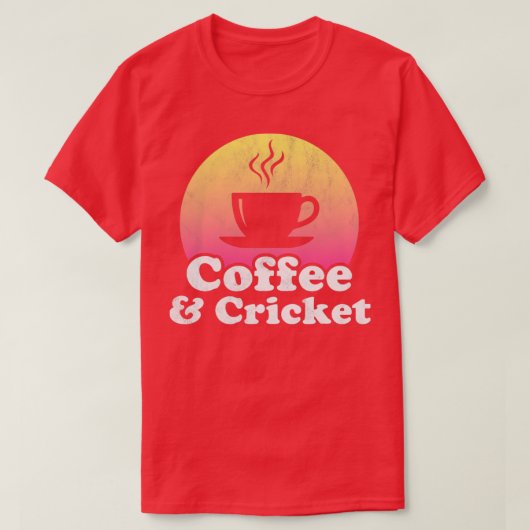 T-shirt Café et cricket (Design devant)