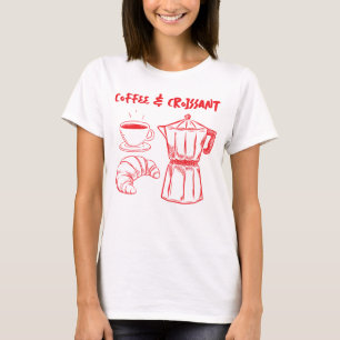 T-shirt Café et Croissant