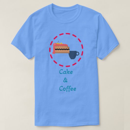 T-shirt Café et gâteau (Design devant)