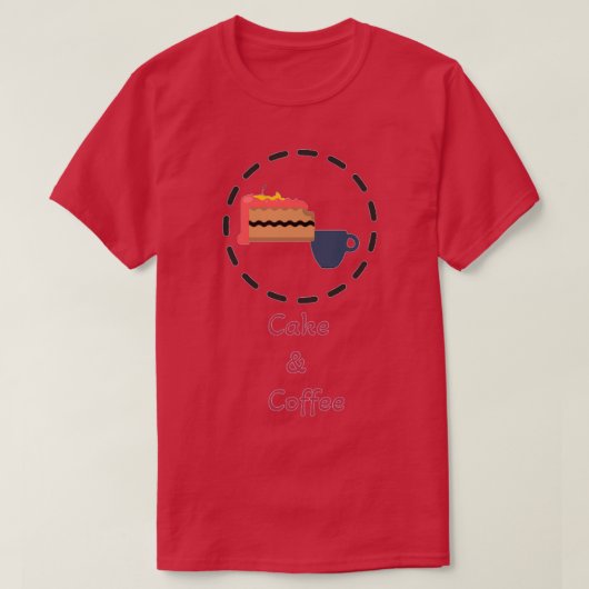 T-shirt Café et gâteau 1 (Design devant)