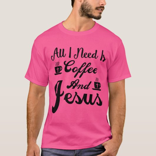 T-shirt Café Et Jésus (Devant)