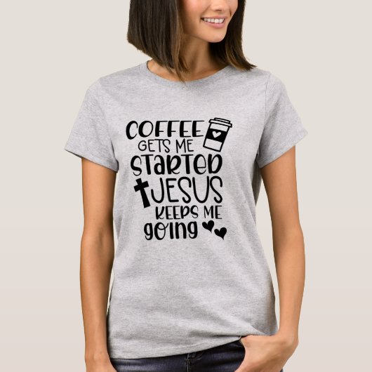 T-shirt Café et Jésus (Devant)