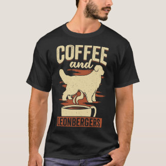 T-shirt Café Et Leonbergers Cadeau Amoureux des chiens
