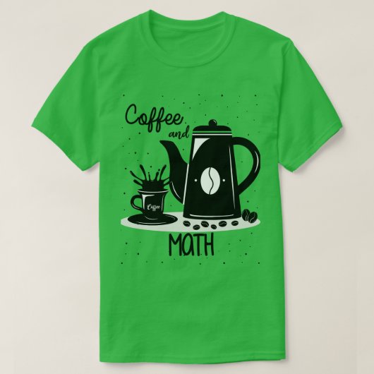 T-shirt Café et mathématiques (Design devant)
