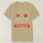 T-shirt café et maths sont comptables (Design devant)