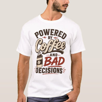 T-shirt Café et Mauvaises Décisions Vintage Rétro Amour du