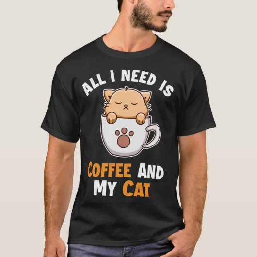 T-shirt Café et mon chat Chat Papa Chat Maman Chat Chat (Devant)
