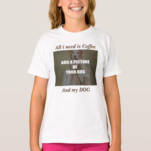 T-shirt Café et mon Oreiller de chien (Devant)