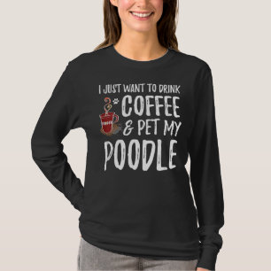 T-shirt Café Et Poodle Pour Poodle Chien Maman