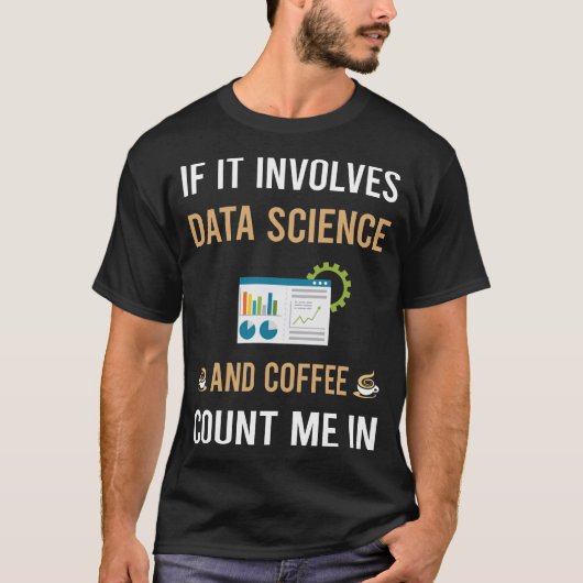 T-shirt Café et science des données (Devant)
