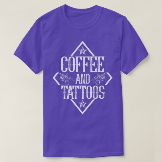 T-shirt Café et tatouage Artiste de tatouage Enked (Design devant)