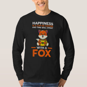 T-shirt Café Et Temps Passé Avec Un Renard