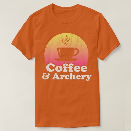 T-shirt Café et tir à l'arc (Design devant)