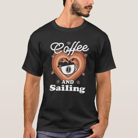 T-shirt Café et voile (Devant)