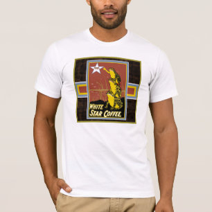 T-shirt café étoile blanche grenouilles