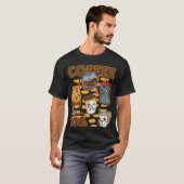T-shirt Café Evolution Café Cappuccino J'aime le café (Devant entier)