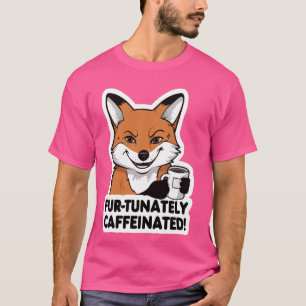 T-shirt Café Fox Lover Caféine Fox Mug Café