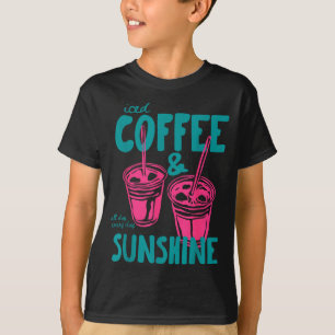 T-shirt Café glacé et ambiance estivale ensoleillée