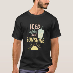 T-shirt Café glacé et esthétique pastel d'été ensoleillé C