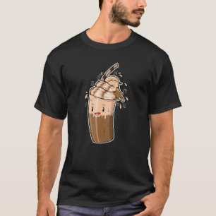 T-shirt Café Glacé Et Milkshake Au Chocolat Sont Heureux