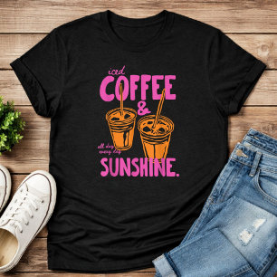 T-shirt Café Glacé Et Soleil Été Drôle
