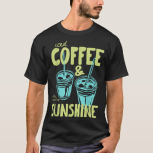 T-shirt Café glacé rétro et vibrations estivales ensoleill
