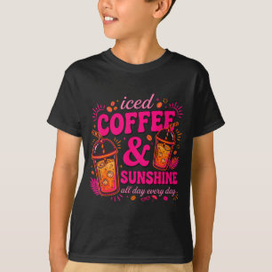 T-shirt Café glacé rétro & soleil drôle d'été