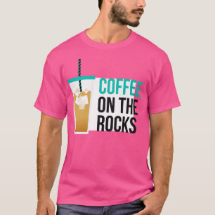 T-shirt Café Glacé Sur Les Rochers