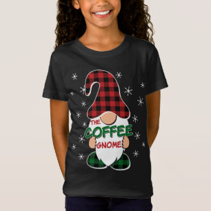 T-Shirt Café Gnome Buffalo Plaid Correspondant Famille Chr