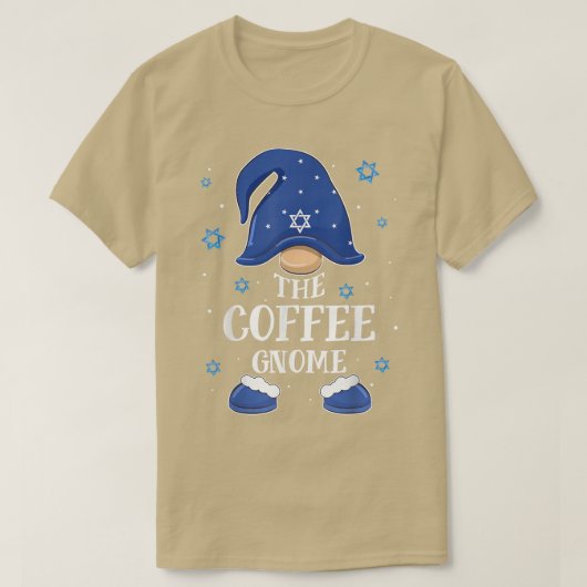 T-shirt Café Gnome Hanoukka Famille juive jumelée Noël (Design devant)