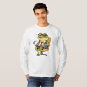 T-shirt Café grenouille du bureau cool (Devant entier)