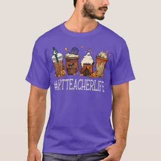 T-shirt Café Horreur Art Prof Horreur Halloween Citrouille