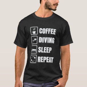 T-shirt Café Incroyable Plongée Repos Redémarrer Drôle Scu