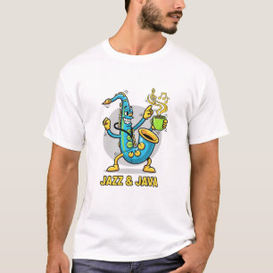 T-Shirt Café Jazz & Java Saxophone Drôle   Jazz 
