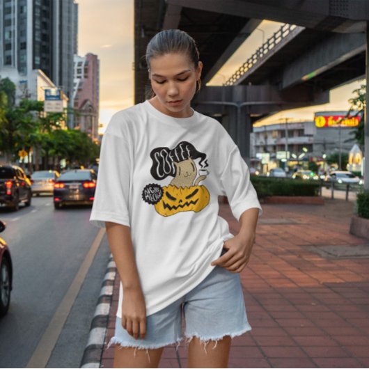 T-shirt Café juste Meow