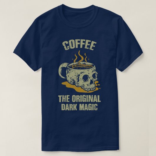 T-shirt Café L'original Dark Magic Skull 2 (Design devant)