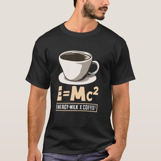 T-shirt Café Lover Energy Lait Café EMc² (Devant)
