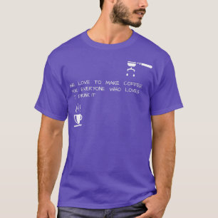 T-shirt Café Lover Pro Barista Positive Attitude Cadeau